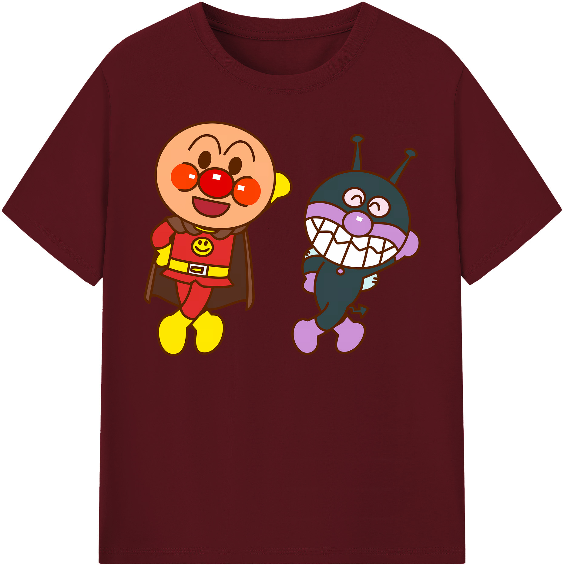 （画像用） アンパンマン Anpanman 綿100％半袖Tシャツ（フロントプリント）